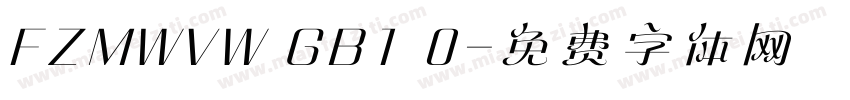 FZMWVW GB1 0字体转换